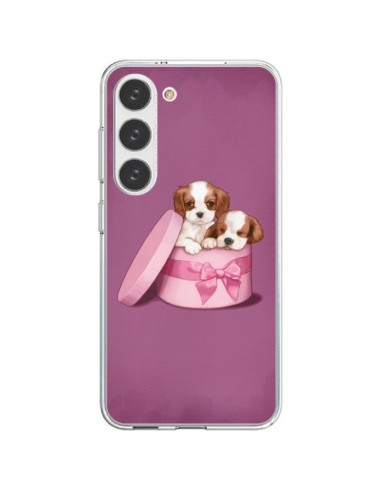 Coque Samsung Galaxy S23 5G Chien Dog Boite Noeud - Maryline Cazenave