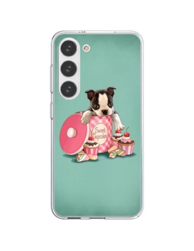 Coque Samsung Galaxy S23 5G Chien Dog Cupcakes Gateau Boite - Maryline Cazenave