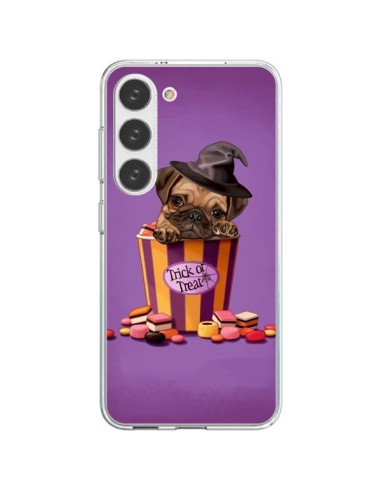 Coque Samsung Galaxy S23 5G Chien Dog Halloween Sorciere Bonbon - Maryline Cazenave