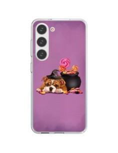 Cover Samsung Galaxy S23 5G Cane Halloween Strega...
