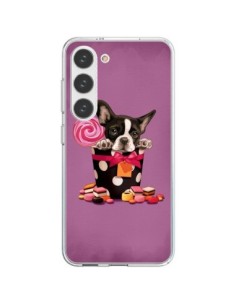 Cover Samsung Galaxy S23 5G Cane Boite Papillon Pois...