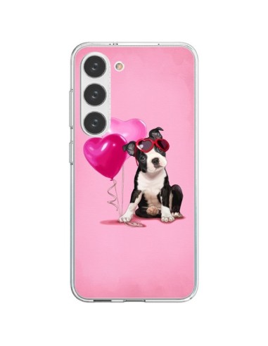 Samsung Galaxy S23 5G Case Dog Ballon Eyesali Heart Pink - Maryline Cazenave