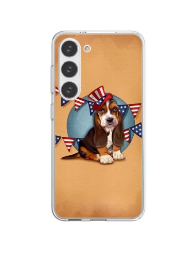 Samsung Galaxy S23 5G Case Dog USA Americano - Maryline Cazenave