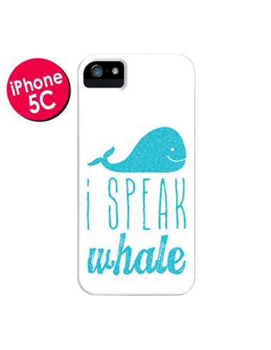 Coque I Speak Whale Baleine Bleu pour iPhone 5C - Mary Nesrala