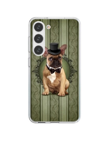 Samsung Galaxy S23 5G Case Dog Bulldog Bow tie Cappello - Maryline Cazenave