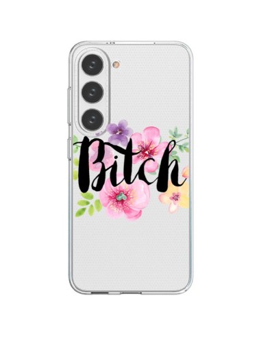 Cover Samsung Galaxy S23 5G Bitch Flower Fiori Trasparente - Maryline Cazenave