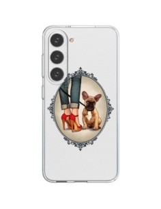 Cover Samsung Galaxy S23 5G Lady Jambes Cane Bulldog Dog...