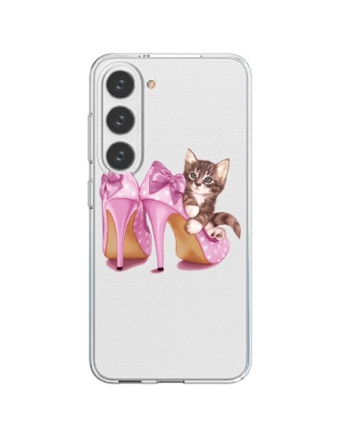 Cover Samsung Galaxy S23 5G Gattoon Gatto Kitten Scarpe Shoes Trasparente - Maryline Cazenave
