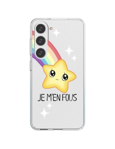 Coque Samsung Galaxy S23 5G Etoile Je M'en Fous Transparente - Maryline Cazenave