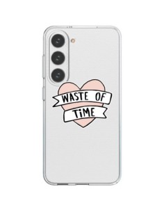 Coque Samsung Galaxy S23 5G Waste Of Time Transparente -...