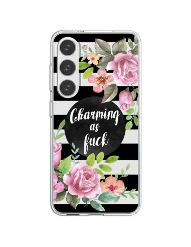 Cover Samsung Galaxy S23 5G Charming as Fuck Fioris Trasparente - Maryline Cazenave
