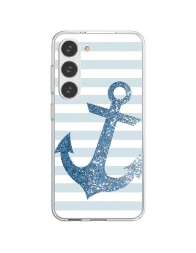 Coque Samsung Galaxy S23 5G Ancre Bleu Navire - Monica Martinez