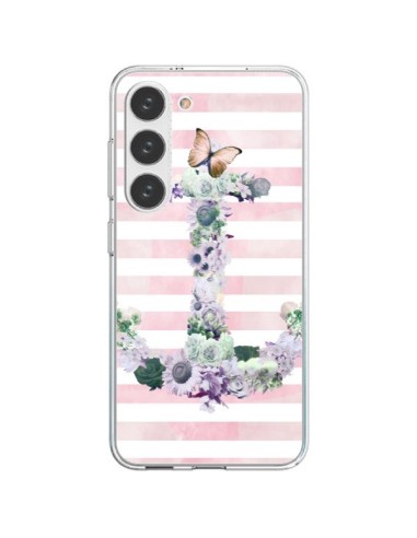 Cover Samsung Galaxy S23 5G Ancora Marina Rosa Fiori - Monica Martinez