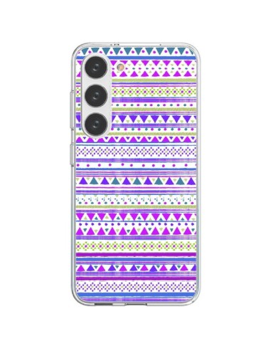 Coque Samsung Galaxy S23 5G Bandana Violet Azteque - Monica Martinez