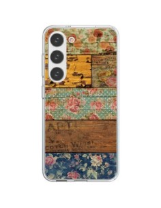 Cover Samsung Galaxy S23 5G Barocco Style Legno -...
