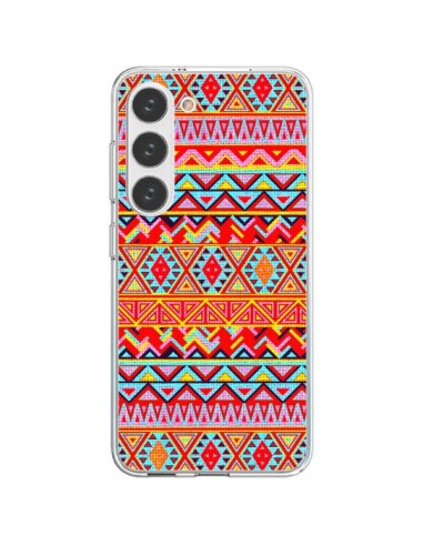 Cover Samsung Galaxy S23 5G India Style Pattern Legno Azteco - Maximilian San