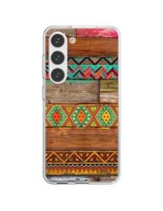 Samsung Galaxy S23 5G Case Indian Wood Wood Aztec -...