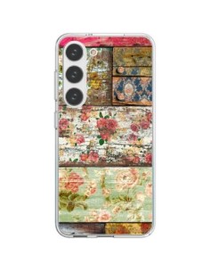 Cover Samsung Galaxy S23 5G Lady Rococo Legno Fiori -...