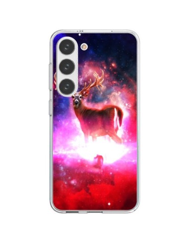 Coque Samsung Galaxy S23 5G Cosmic Deer Cerf Galaxy - Maximilian San