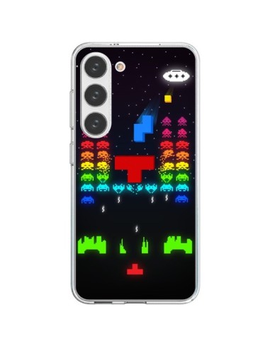 Coque Samsung Galaxy S23 5G Invatris Space Invaders Tetris Jeu - Maximilian San