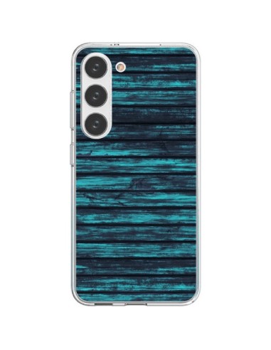 Cover Samsung Galaxy S23 5G Luna Blu Wood Legno - Maximilian San