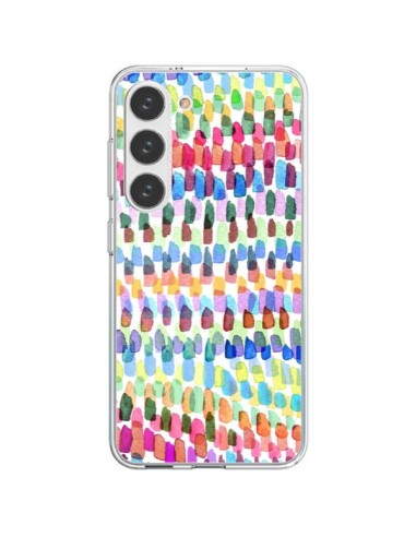 Cover Samsung Galaxy S23 5G Artsy Strokes Stripes Colorate - Ninola Design