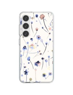 Coque Samsung Galaxy S23 5G Blue Soft Flowers - Ninola...