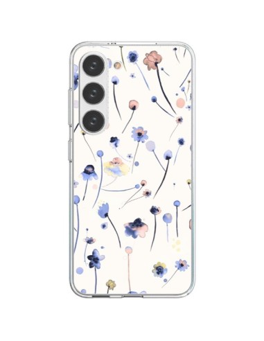 Samsung Galaxy S23 5G Case Blue Soft Flowers - Ninola Design