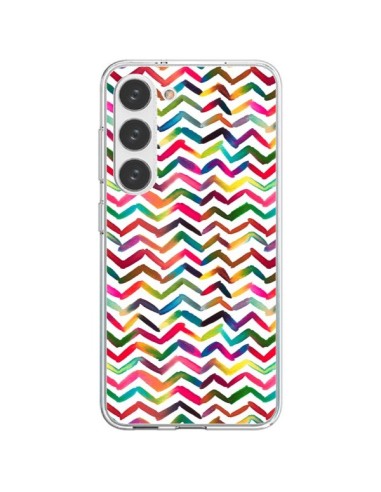 Coque Samsung Galaxy S23 5G Chevron Stripes Multicolored - Ninola Design