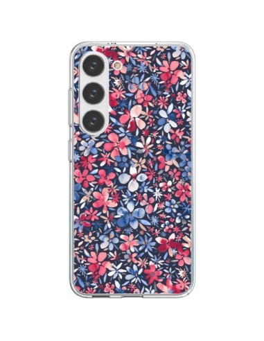 Cover Samsung Galaxy S23 5G Colorful Little Fiori Azzurro - Ninola Design