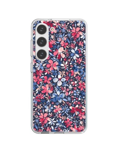 Cover Samsung Galaxy S23 5G Colorful Little Fiori Azzurro - Ninola Design