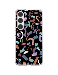 Samsung Galaxy S23 5G Case Curly and Zigzag Stripes Black...