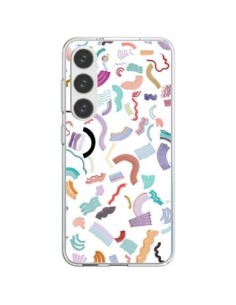 Samsung Galaxy S23 5G Case Curly and Zigzag Stripes White...