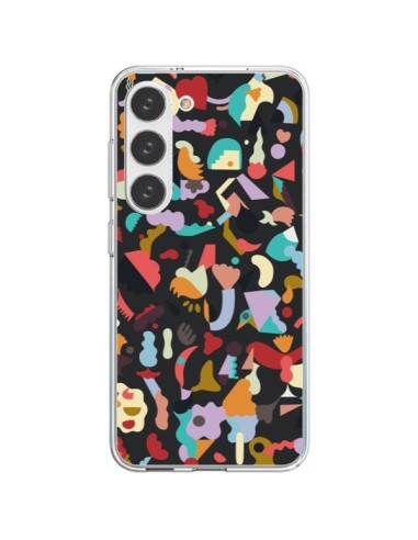 Coque Samsung Galaxy S23 5G Dreamy Animal Shapes Black - Ninola Design