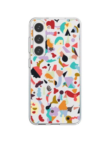 Coque Samsung Galaxy S23 5G Dreamy Animal Shapes White - Ninola Design