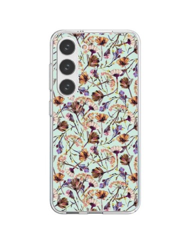 Coque Samsung Galaxy S23 5G Dry Blue Flowers - Ninola Design