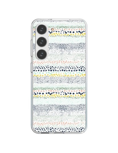 Samsung Galaxy S23 5G Case Little Textured Dots Green - Ninola Design