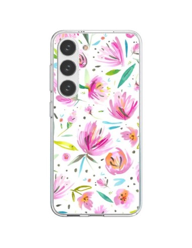 Samsung Galaxy S23 5G Case Painterly Waterolor Texture Flowers - Ninola Design