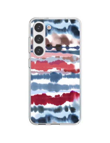 Coque Samsung Galaxy S23 5G Smoky Marble Watercolor Dark - Ninola Design