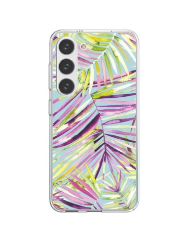 Coque Samsung Galaxy S23 5G Tropical Flowers Multicolored - Ninola Design