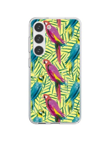 Coque Samsung Galaxy S23 5G Tropical Monstera Leaves Multicolored - Ninola Design