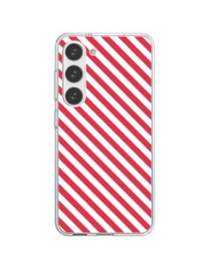 Cover Samsung Galaxy S23 5G Caramella Motivo rigato Rosa...