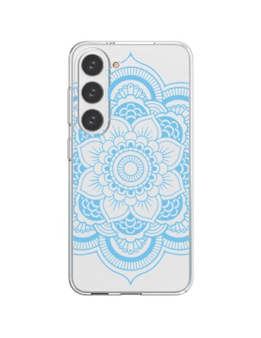 Cover Samsung Galaxy S23 5G Mandala Blu Azteco Trasparente - Nico