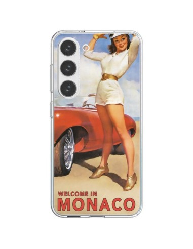 Cover Samsung Galaxy S23 5G Pin Up With Love From Monaco Vespa Vintage - Nico