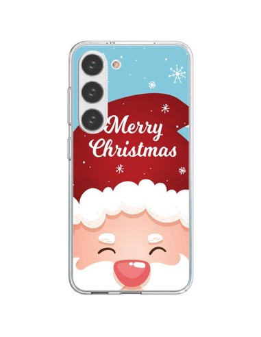 Cover Samsung Galaxy S23 5G Cappello di Babbo Natale Merry Christmas - Nico