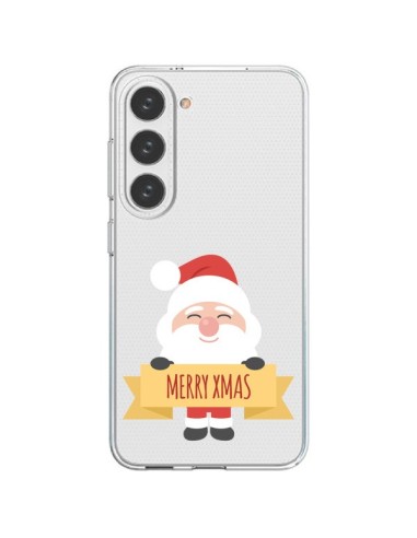 Cover Samsung Galaxy S23 5G Babbo Natale Trasparente - Nico