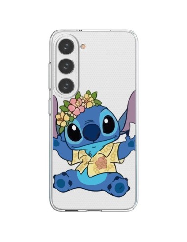 Coque Samsung Galaxy S23 5G Stitch de Lilo et Stitch Aloha transparente - Nico