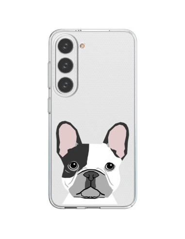 Cover Samsung Galaxy S23 5G Bulldog Francese Cane Trasparente - Pet Friendly