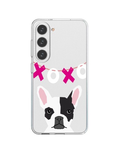 Coque Samsung Galaxy S23 5G Bulldog Français XoXo Chien Transparente - Pet Friendly