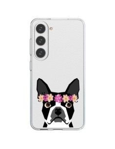 Samsung Galaxy S23 5G Case Boston Terrier Flowers Dog...